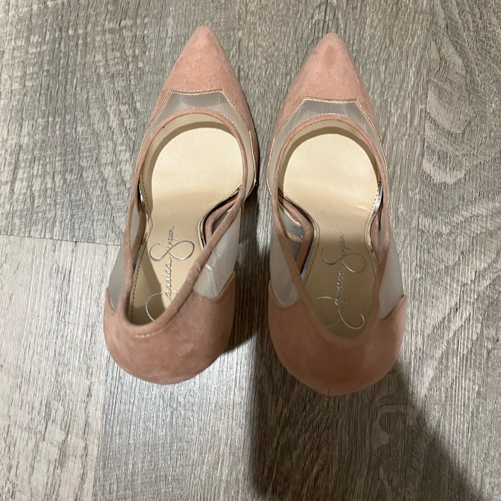Jessica Simpson Ballet Blush Prescanta Heels Size 7 - Picture 2 of 4